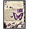 Butterfly Postcard II 15 1/2" High Framed Giclee Wall Art