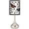 Butterfly Scroll Giclee Droplet Table Lamp