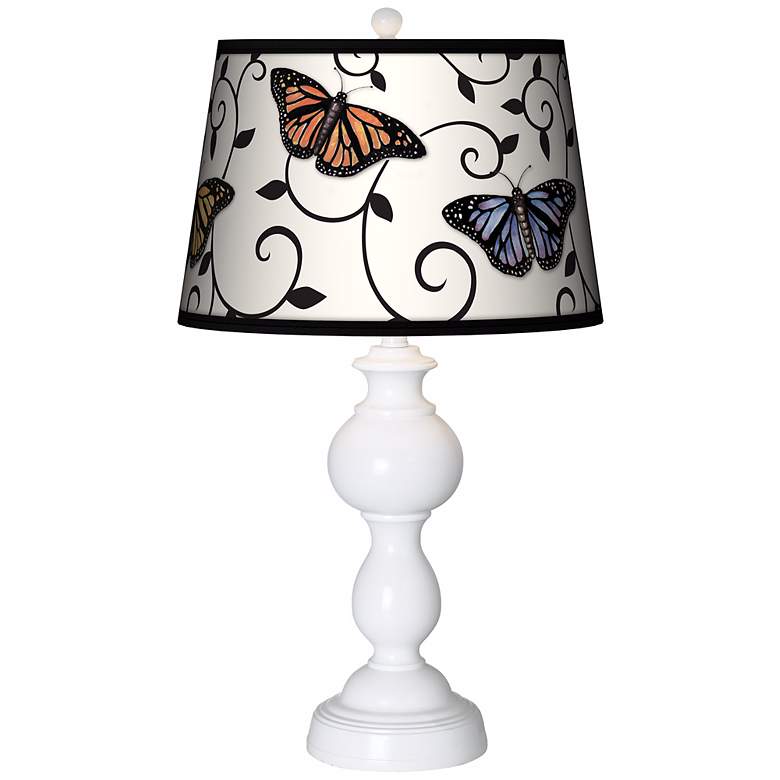 Image 1 Butterfly Scroll Giclee Sutton Table Lamp