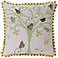 Butterfly Tree White 19" Square Pillow