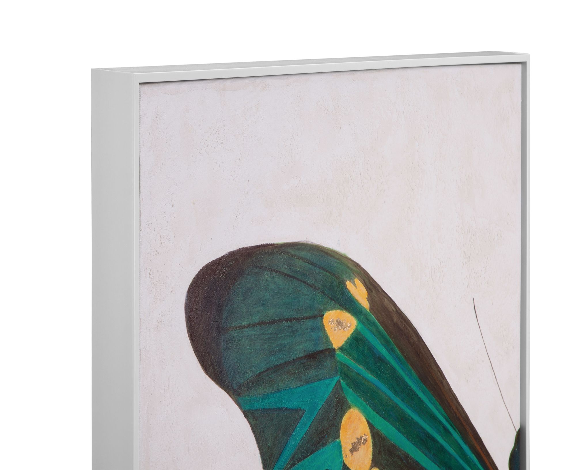 Image 4 Butterfly Wings 2 Piece Set Blue Canvas Wall Art more views