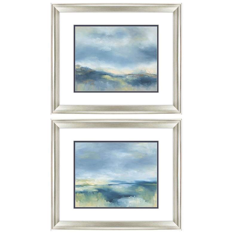 Image 1 Buttermilk Coastal 22"W x 19"H Framed Art Set of 2