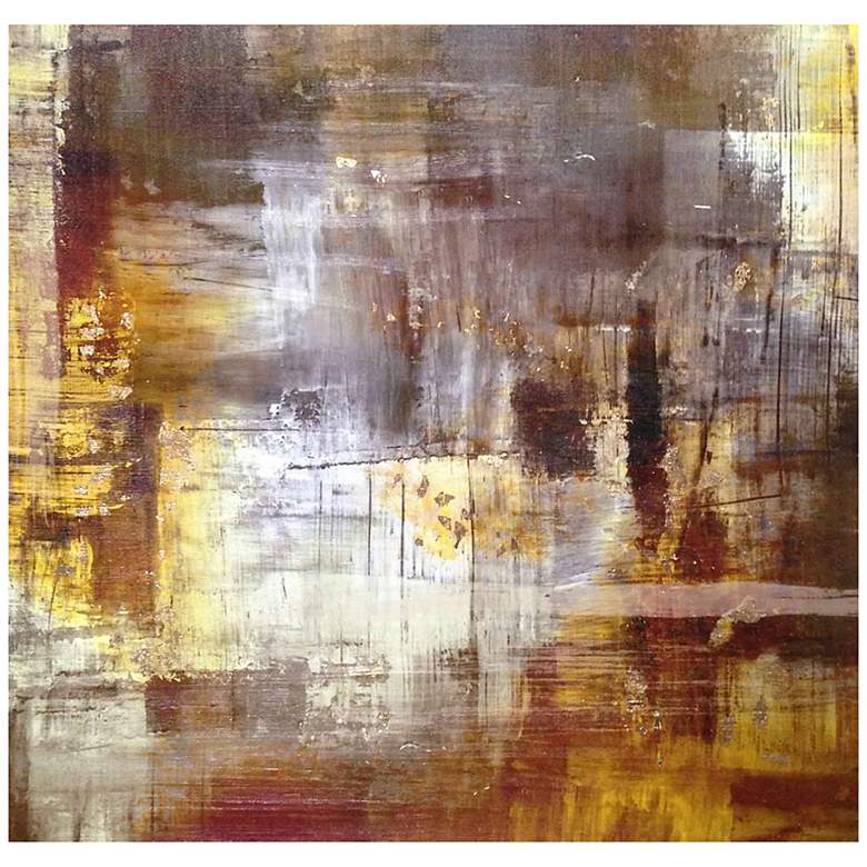 Image 1 Butterscotch Caramel 24 inch Square Abstract Giclee Wall Art