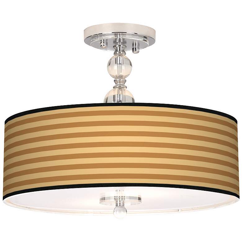 Image 1 Butterscotch Parallels 16" Wide Semi-Flush Ceiling Light