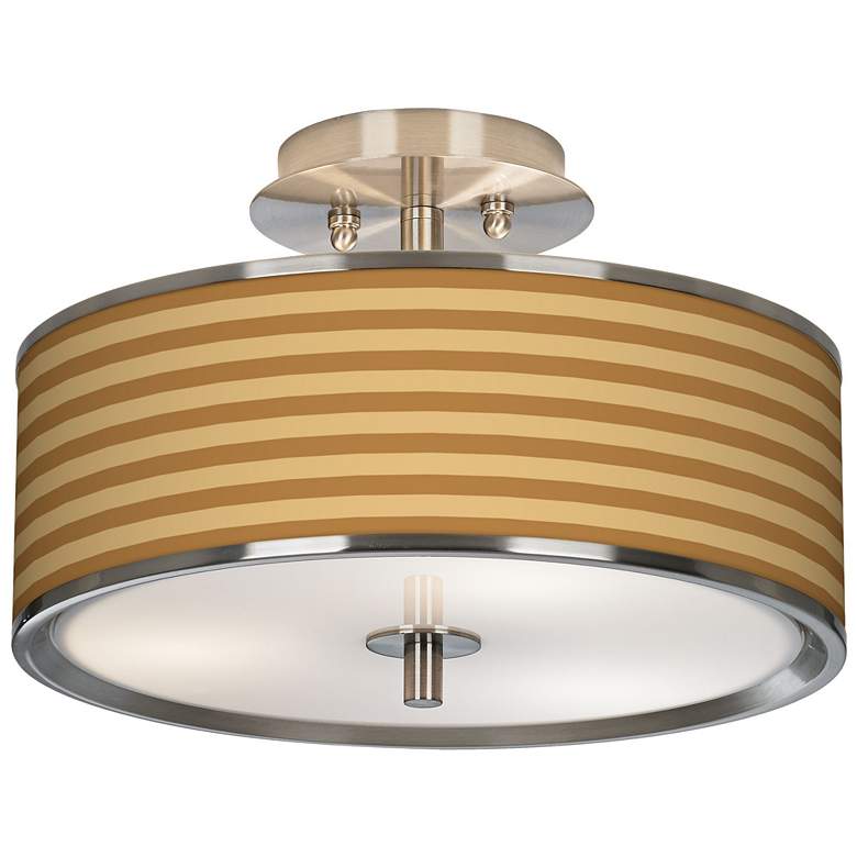 Image 1 Butterscotch Parallels Giclee Glow 14" Wide Ceiling Light