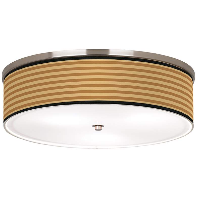 Image 1 Butterscotch Parallels Nickel 20 1/4 inch Wide Ceiling Light