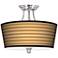 Butterscotch Parallels Tapered Drum Giclee Ceiling Light