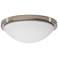 Button 11 Inch LED Flush Mount Brushed Nickel Finish CCT Selectable