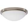 Button 11 Inch LED Flush Mount Brushed Nickel Finish CCT Selectable