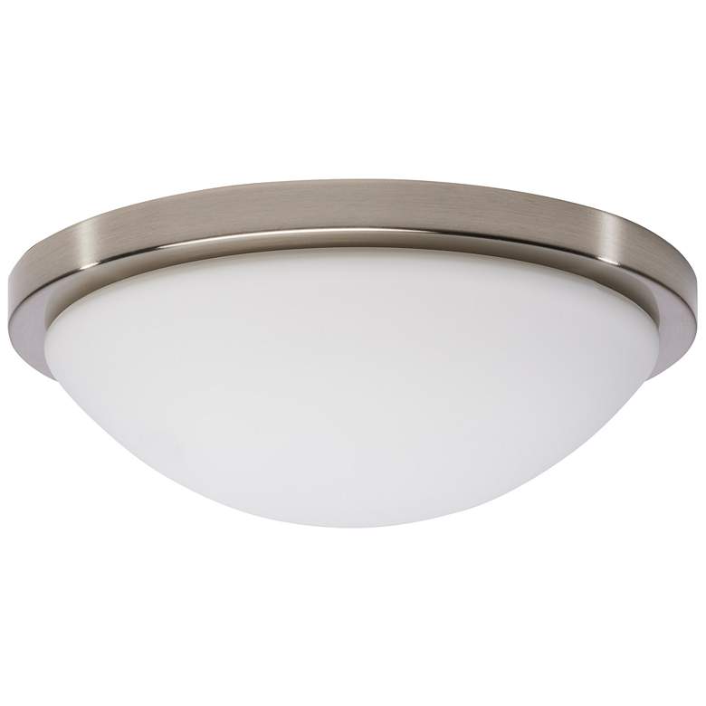Image 1 Button 11 Inch LED Flush Mount Brushed Nickel Finish CCT Selectable