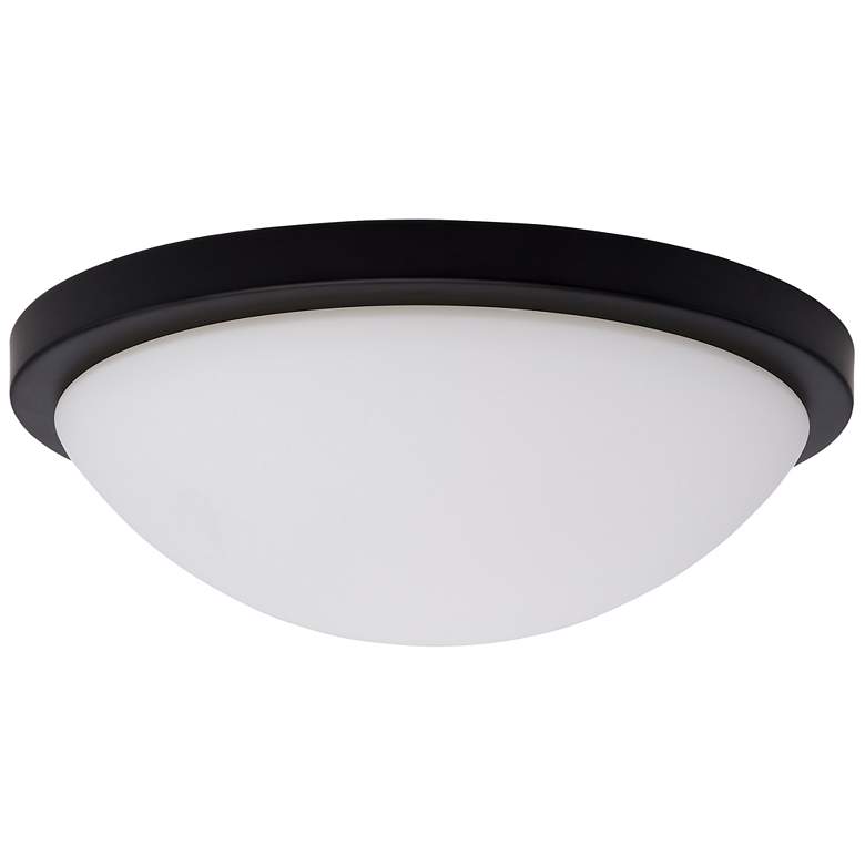Image 1 Button 11 Inch LED Flush Mount Matte Black Finish CCT Selectable