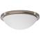 Button 13 Inch LED Flush Mount Brushed Nickel Finish CCT Selectable