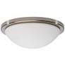 Button 13 Inch LED Flush Mount Brushed Nickel Finish CCT Selectable