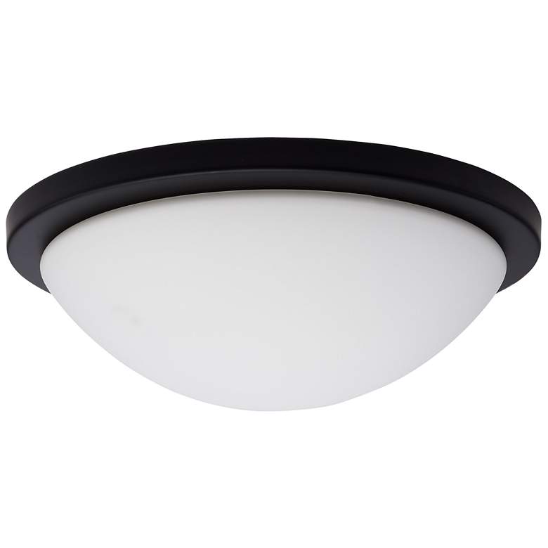 Image 1 Button 13 Inch LED Flush Mount Matte Black Finish CCT Selectable