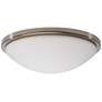 Button 17 Inch LED Flush Mount Brushed Nickel Finish CCT Selectable