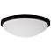 Button 17 Inch LED Flush Mount Matte Black Finish CCT Selectable