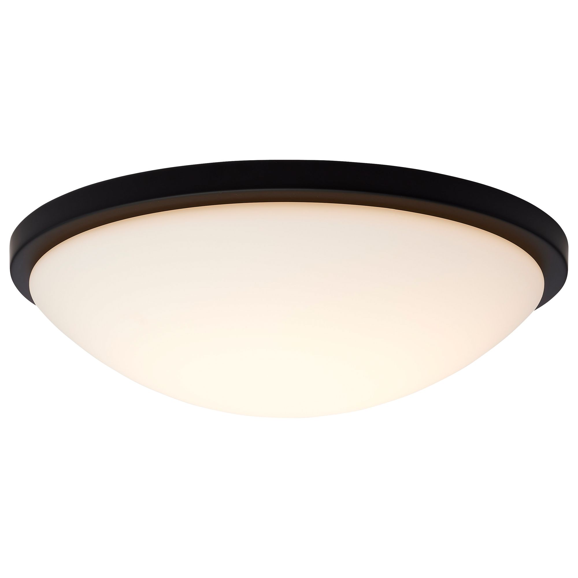 Image 2 Button 17 Inch LED Flush Mount Matte Black Finish CCT Selectable more views