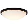 2_Button 17 Inch LED Flush Mount Matte Black Finish CCT Selectable more views