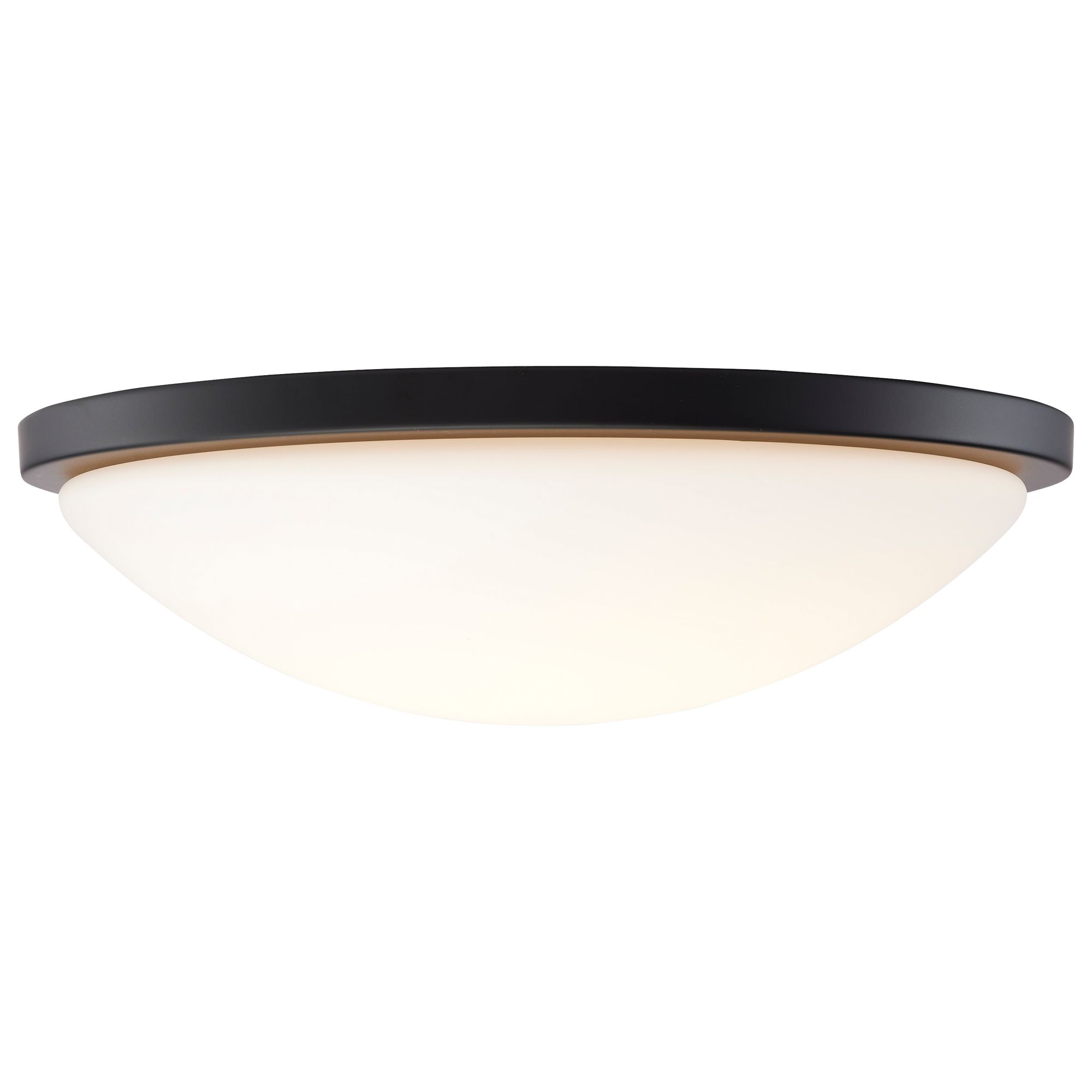 Image 4 Button 17 Inch LED Flush Mount Matte Black Finish CCT Selectable more views
