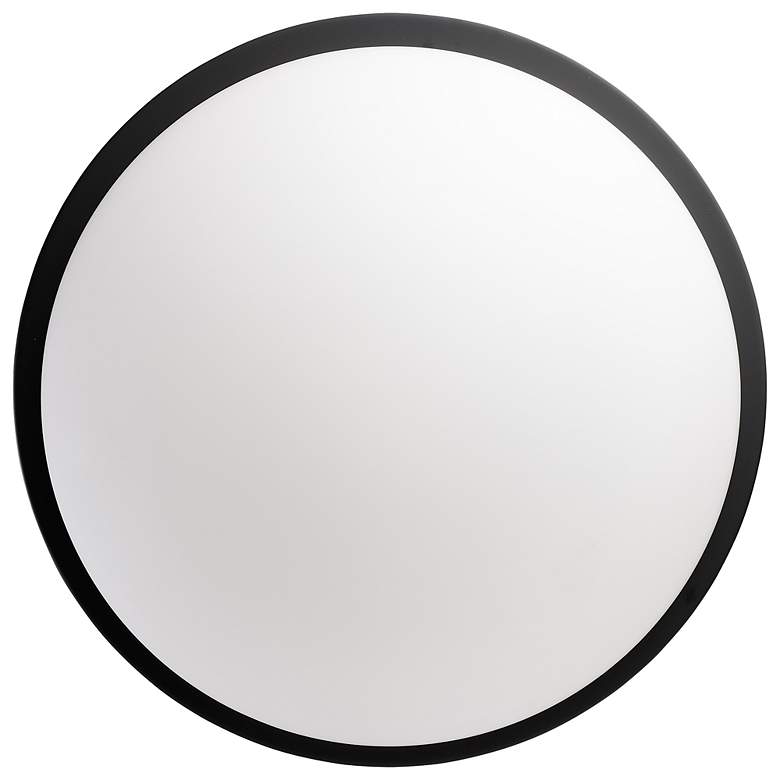 Image 7 Button 17 Inch LED Flush Mount Matte Black Finish CCT Selectable more views