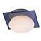 Button Collection 6" Wide Blue White Art Glass Ceiling Light