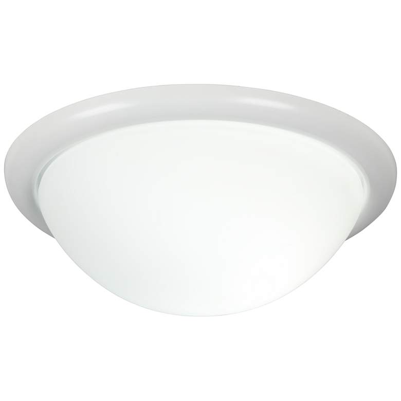 Image 1 Button Dome 14 inch Wide Flushmount Ceiling Light
