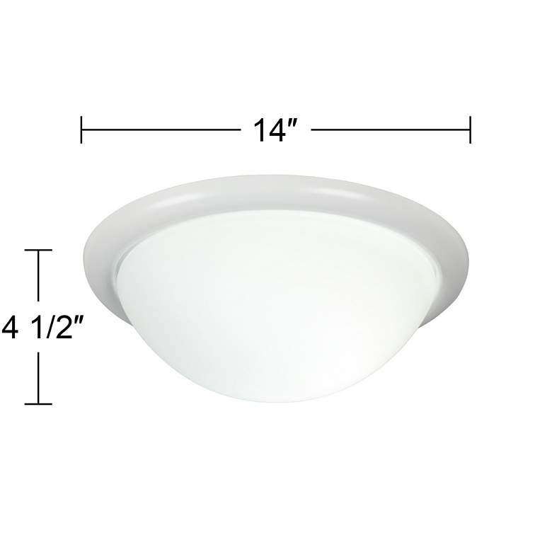 Image 3 Button Dome 14" Wide Flushmount Ceiling Light more views