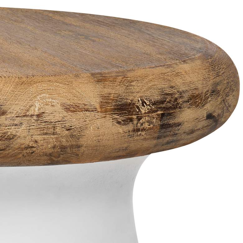 Image 3 Button Ivory Concrete Round Indoor-Outdoor Accent Table more views