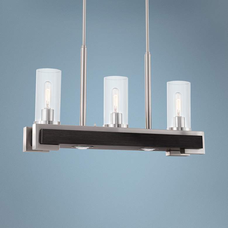 Image 1 Buttonwood 28" Wide Brushed Nickel LED Downlight Chandelier