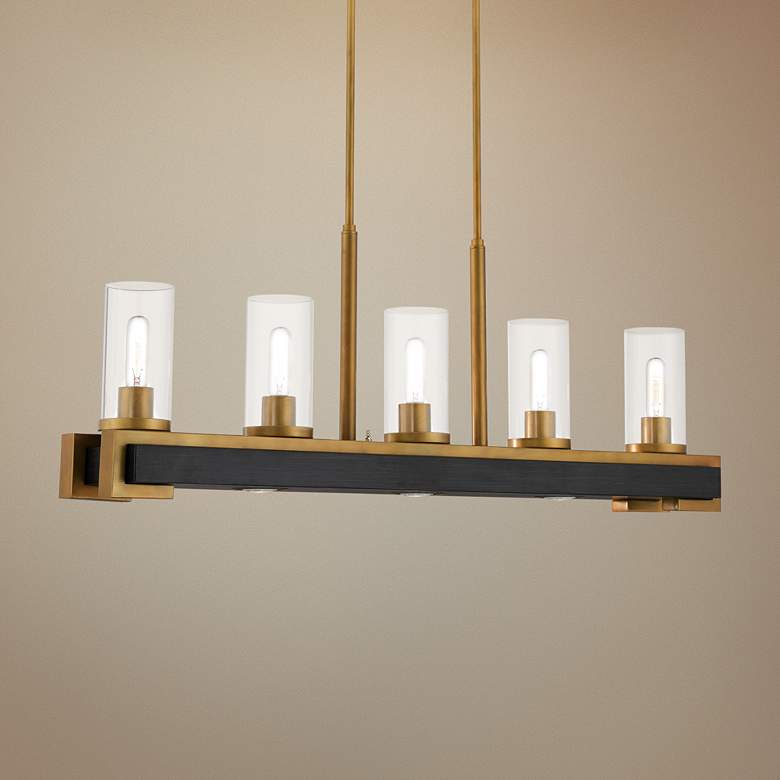 Image 1 Buttonwood 44" Wide Gold LED Kitchen Island Light Chandelier