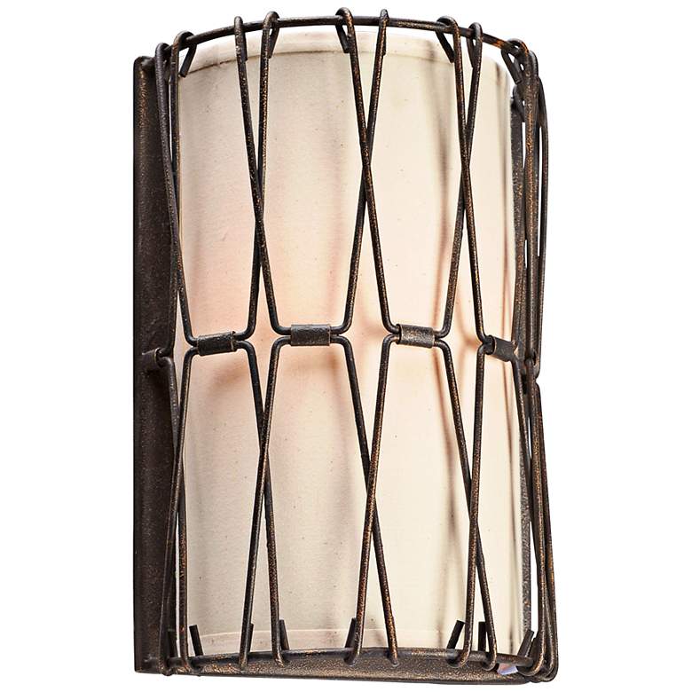 Image 1 Buxton 13 inch High Chain Link Vintage Bronze Wall Sconce