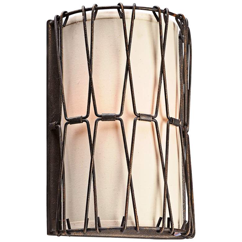 Image 1 Buxton 13" High Chain Link Vintage Bronze Wall Sconce