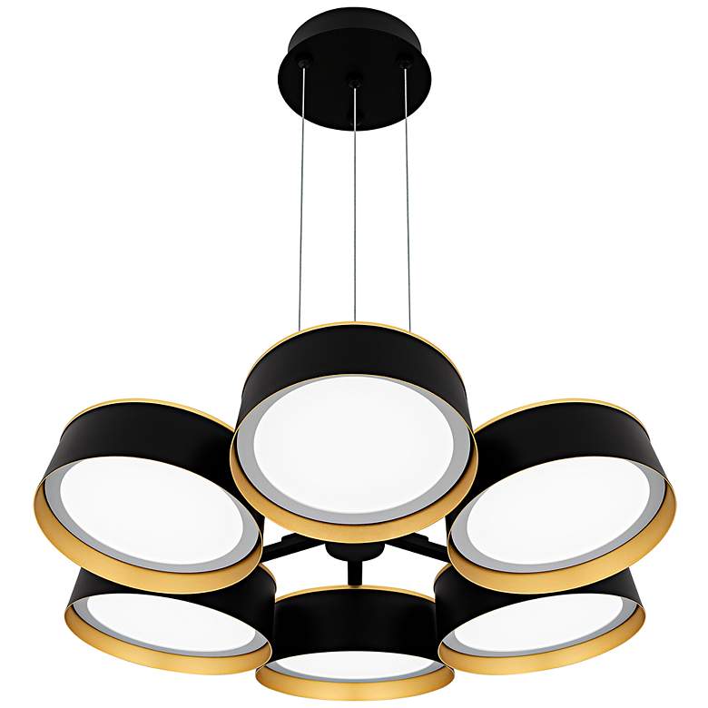 Image 1 Byrnes Integrated LED Matte Black Chandelier