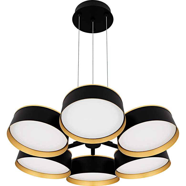Image 2 Byrnes Integrated LED Matte Black Chandelier more views