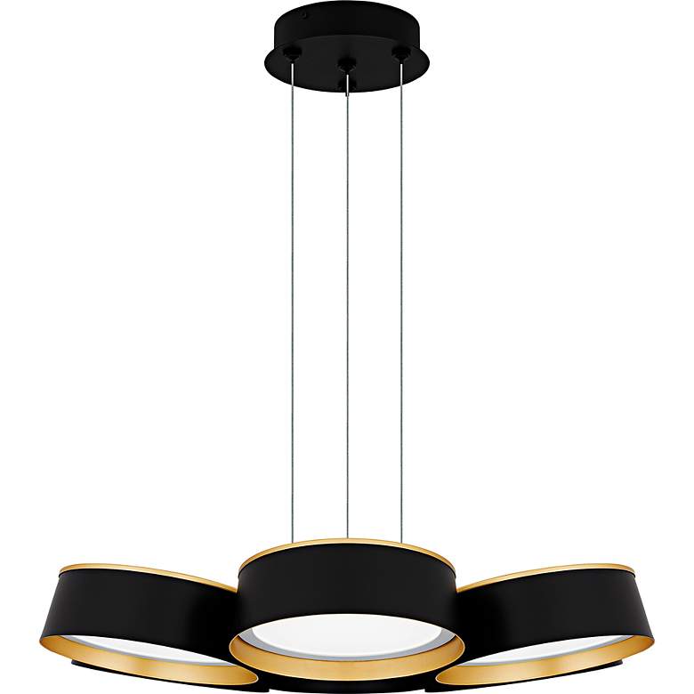Image 3 Byrnes Integrated LED Matte Black Chandelier more views