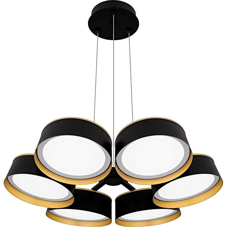 Image 4 Byrnes Integrated LED Matte Black Chandelier more views