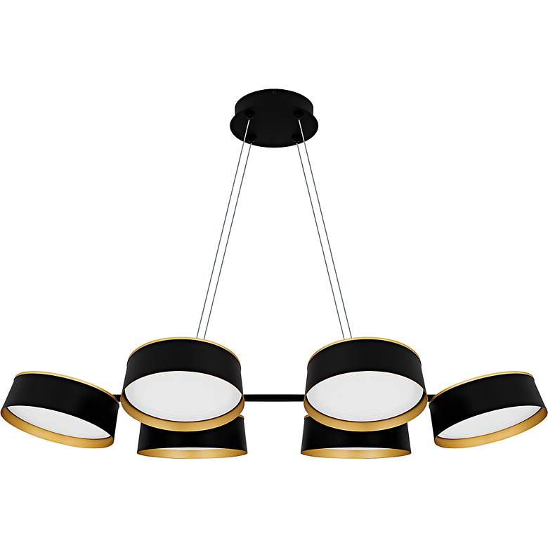 Image 2 Byrnes Integrated LED Matte Black Linear Chandelier more views