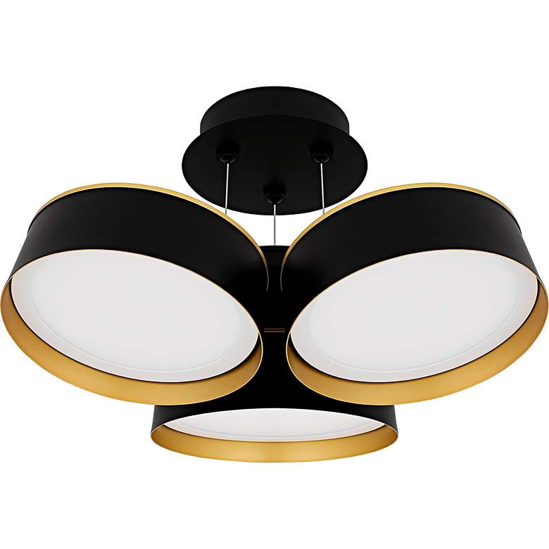 Image 2 Byrnes Integrated LED Matte Black Semi-Flush Mount more views