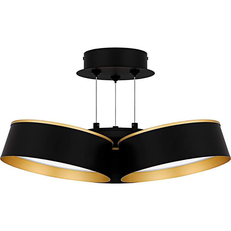 Image 3 Byrnes Integrated LED Matte Black Semi-Flush Mount more views