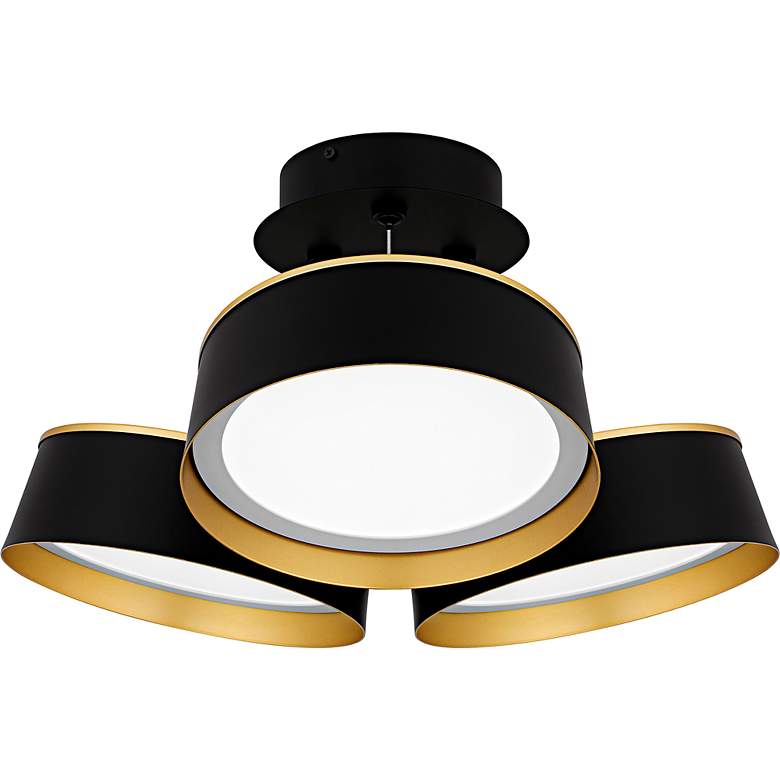 Image 4 Byrnes Integrated LED Matte Black Semi-Flush Mount more views