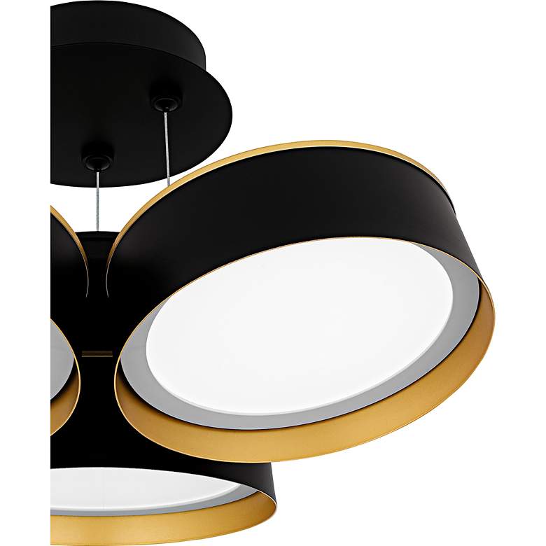Image 5 Byrnes Integrated LED Matte Black Semi-Flush Mount more views