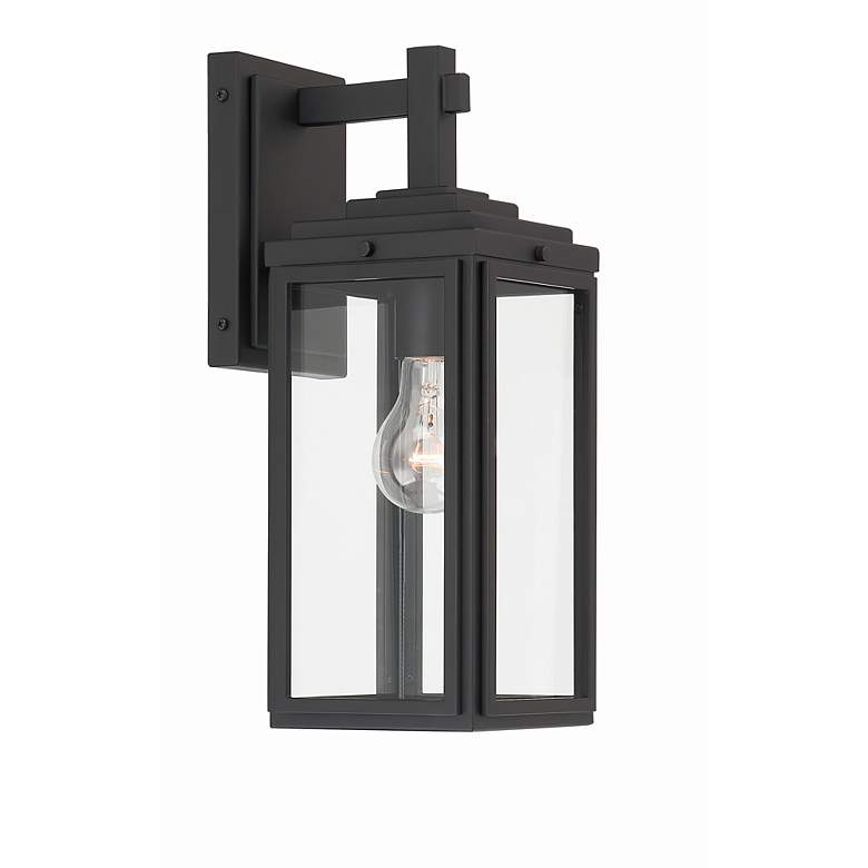 Image 2 Byron 1 Light Matte Black Outdoor Wall Mount more views