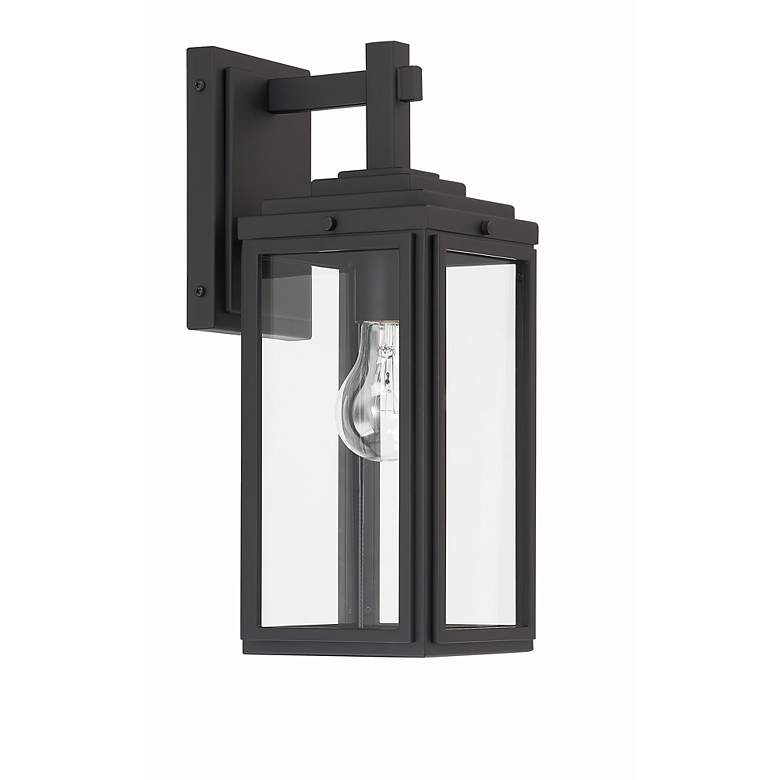 Image 3 Byron 1 Light Matte Black Outdoor Wall Mount more views