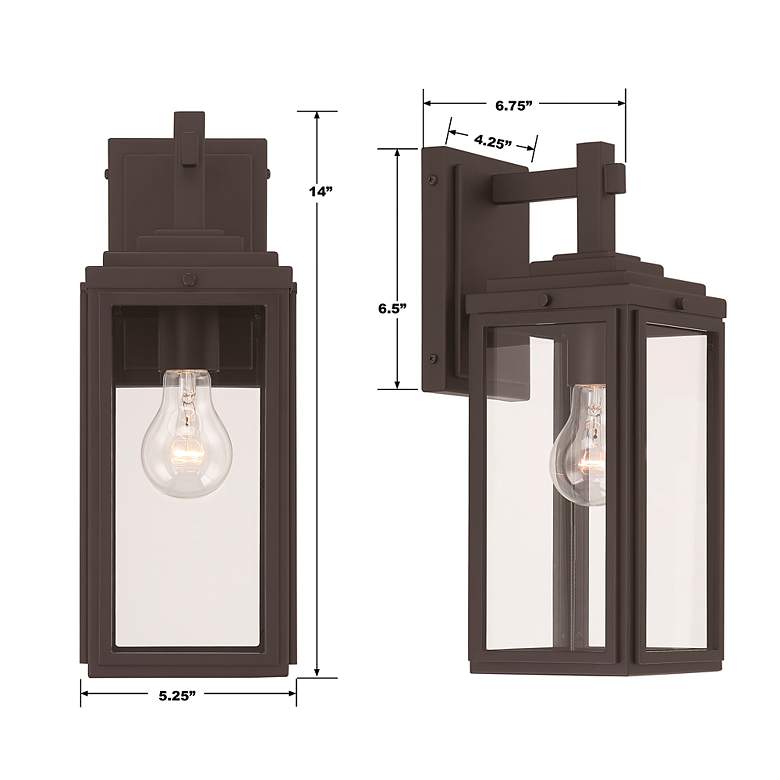 Image 6 Byron 1 Light Matte Black Outdoor Wall Mount more views