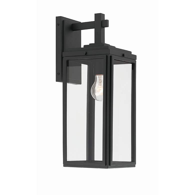 Image 2 Byron 1 Light Matte Black Outdoor Wall Mount more views