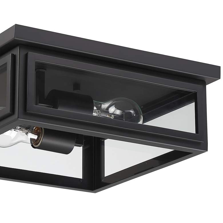 Image 2 Byron 2 Light Matte Black Outdoor Ceiling Mount more views