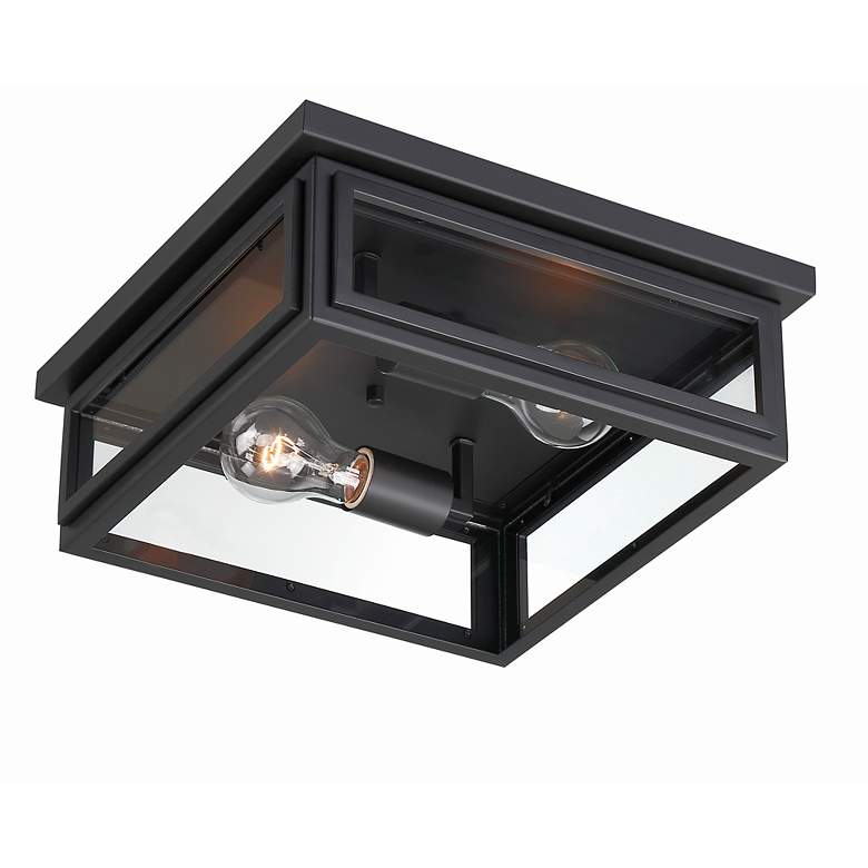 Image 3 Byron 2 Light Matte Black Outdoor Ceiling Mount more views