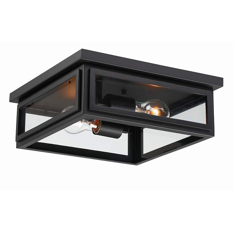 Image 4 Byron 2 Light Matte Black Outdoor Ceiling Mount more views