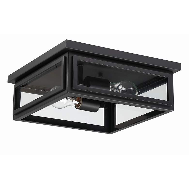 Image 5 Byron 2 Light Matte Black Outdoor Ceiling Mount more views