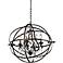Byron 21" Hand-Worked Bronze And Crystal Chandelier